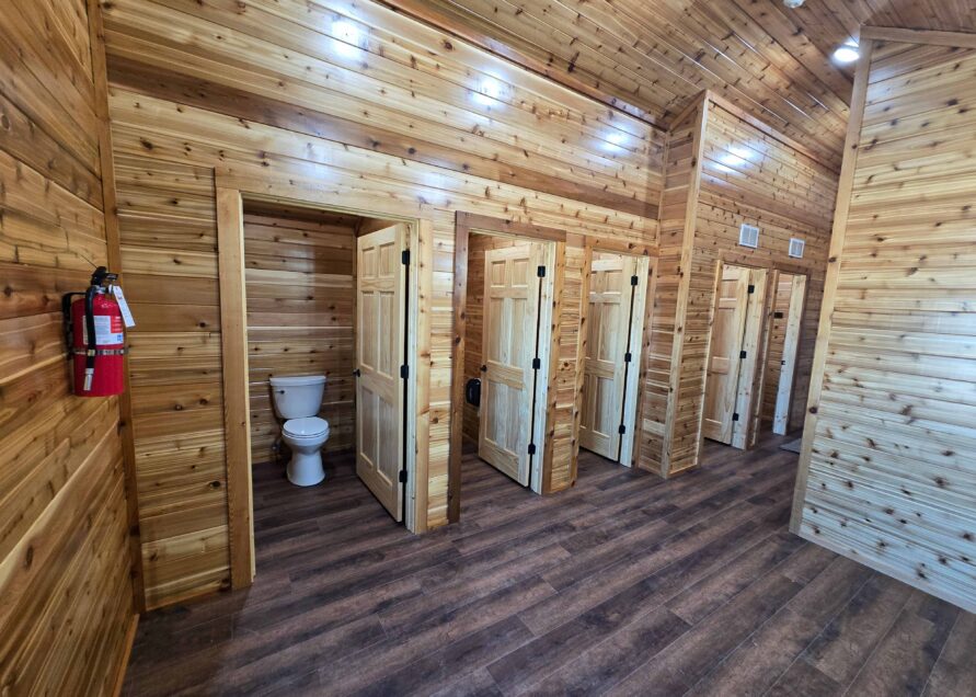 Three spacious bathrooms with privacy.