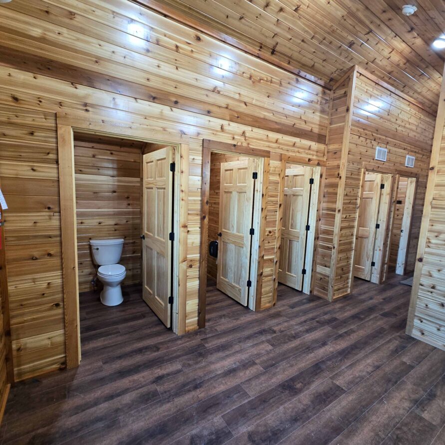 Three spacious bathrooms with privacy.